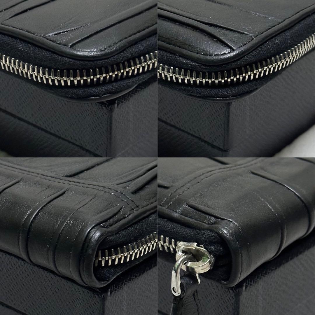 PRADA プラダ　長財布　ラウンドファスナー　ナッパレザー　シルバーロゴ