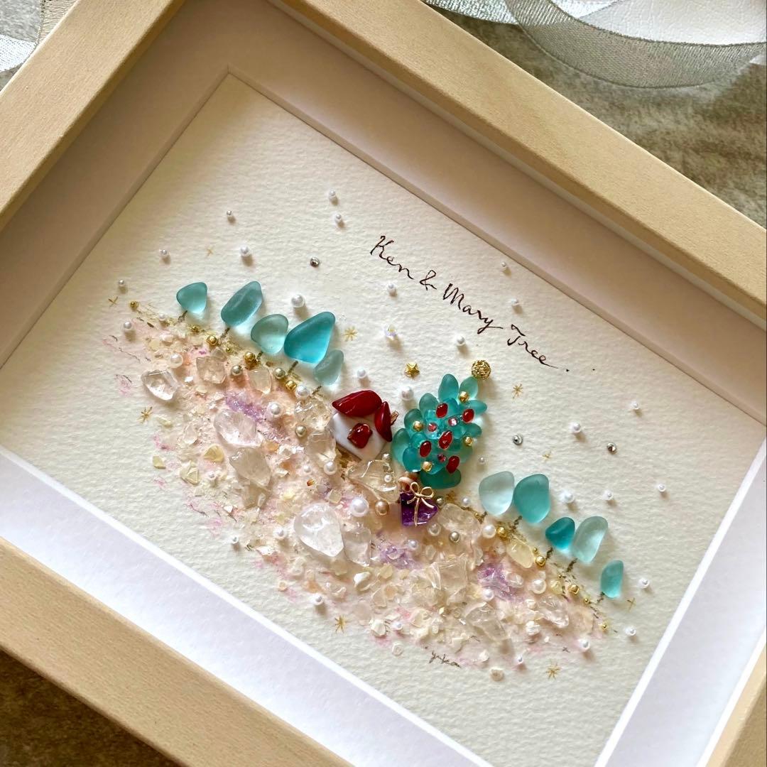 べーちゃん様　オーダー受付　シーグラス／天然石／フレームアート