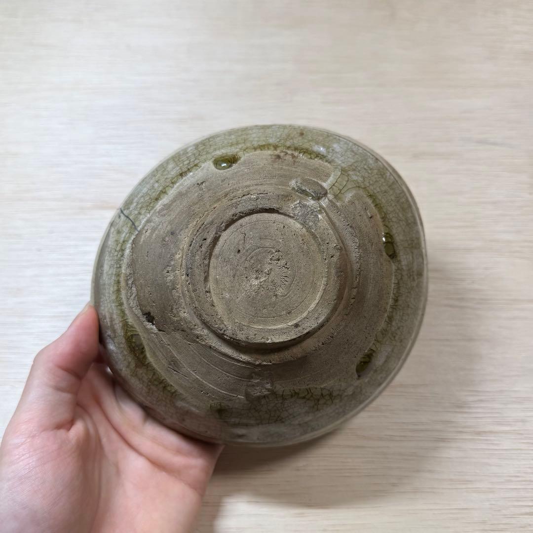 古瀬戸 灰釉 平茶碗 室町時代 茶碗 山茶碗 古美術 骨董 古美濃 古常滑 志野