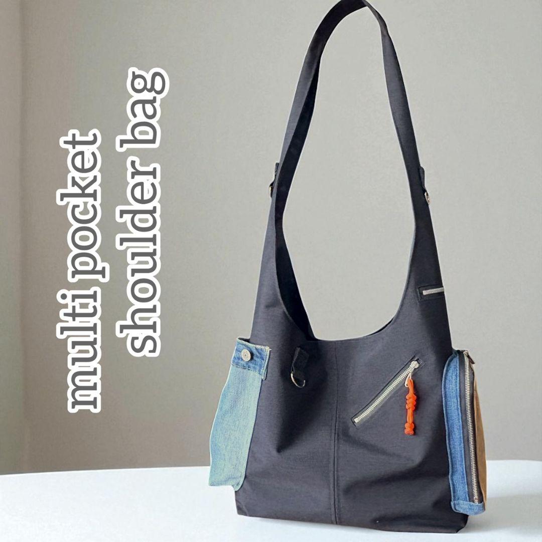 マルチポケット ショルダーバッグ／コーデュラブラック