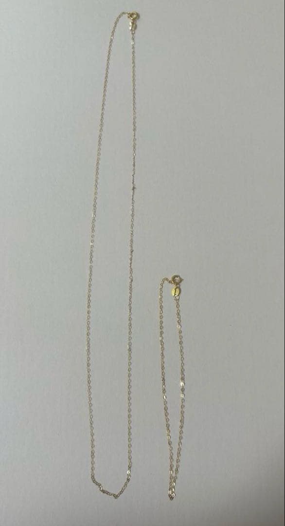 ⭐︎k18 au750⭐︎ ペタルチェーンネックレス＆ブレスレット