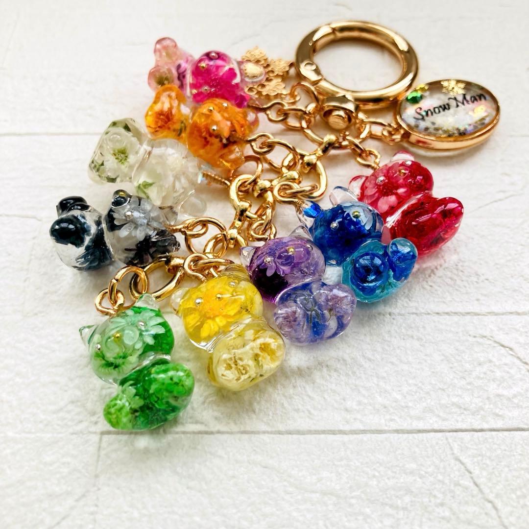 なおページ　Man名入れレジンキーホルダー、チャーム9点