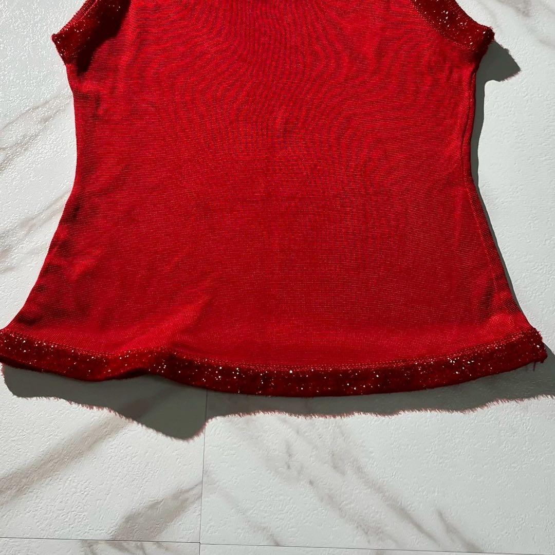 希少 Christian Dior キャミソール ラメ ノースリーブ