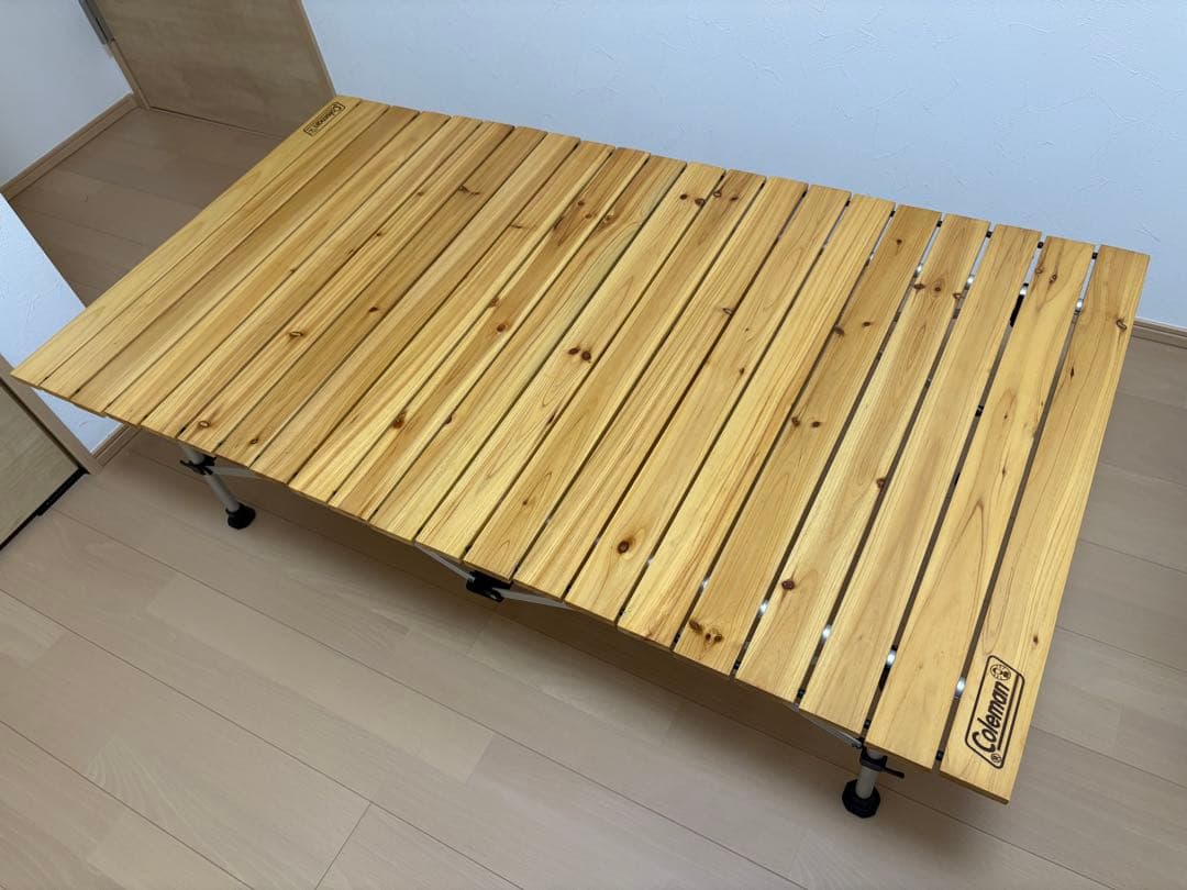 Coleman ナチュラルウッドロールテーブル120