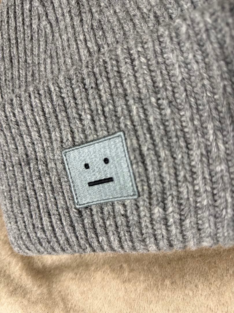 Acne Studios ビーニー ニット帽 グレー 正規品 クリーニング済