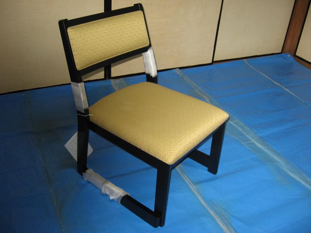 満月さん専用 低座椅子 古紋(未使用品)12脚 黒木目和机 4台 セット