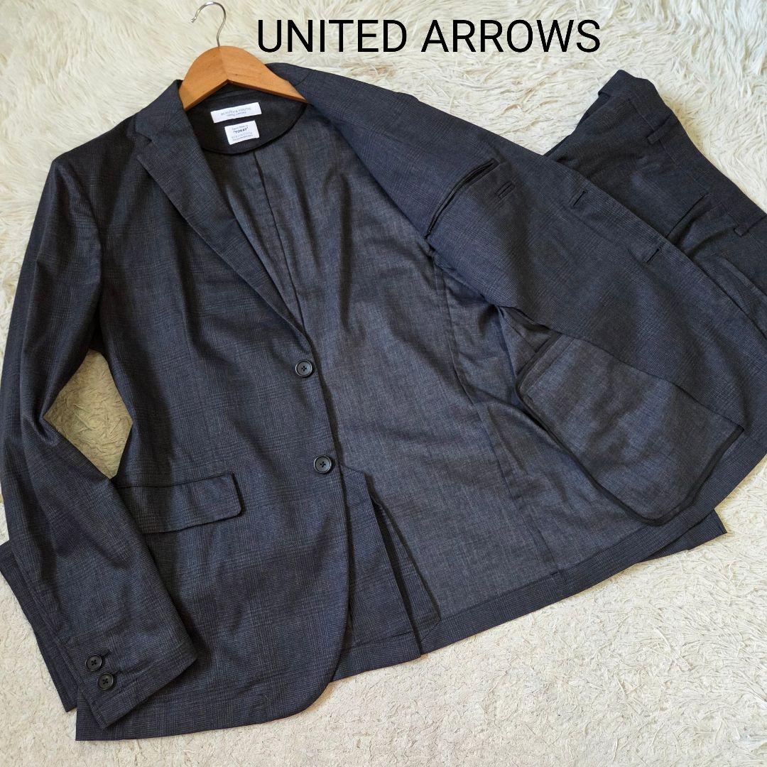 美品 ユナイテッドアローズ TORAY スーツ リネン混 サイズL 濃紺