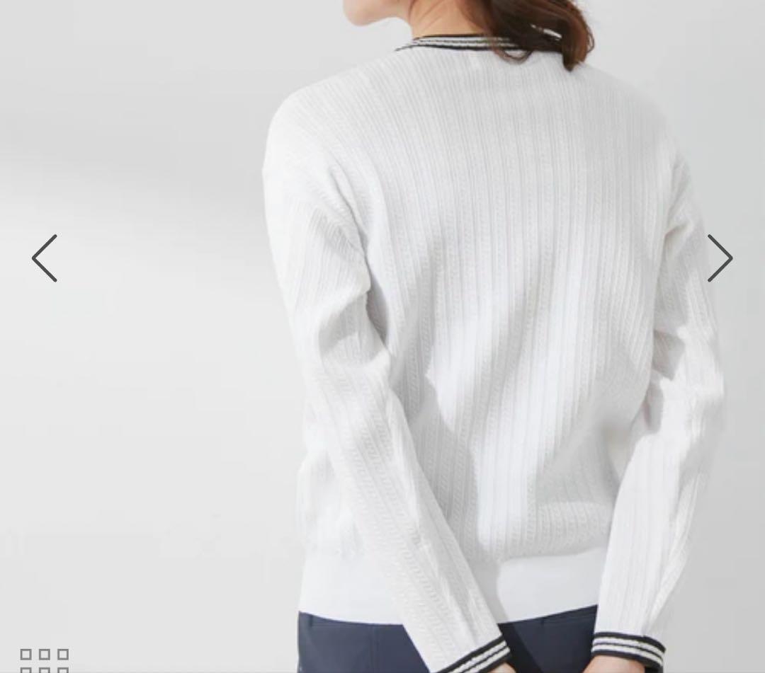 【完売品】JUN&ROPE ミニケーブル柄プレート使い 長袖プルオーバー L