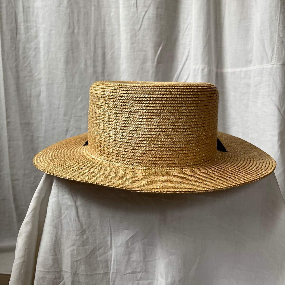 wicagrocery麦わら帽子　リボン付き麦わら帽子
