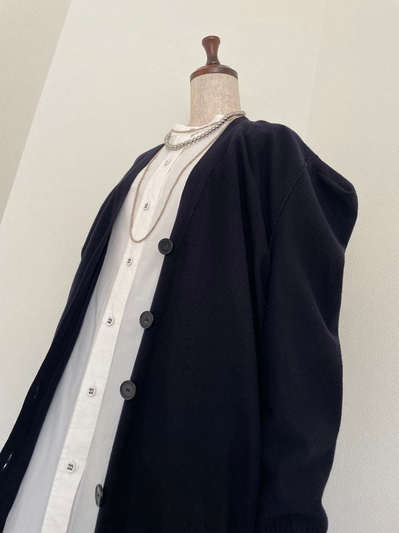 【ステラマッカートニー】立体ショルダー インサイドアウトカーディガン　イタリア製