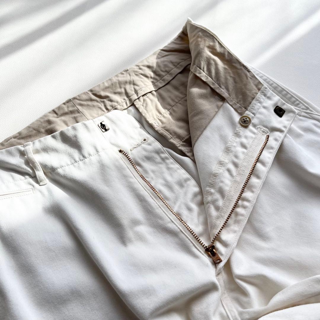 『nanamica』ワイドチノパン／34／ナチュラル／日本製／ジップフライ