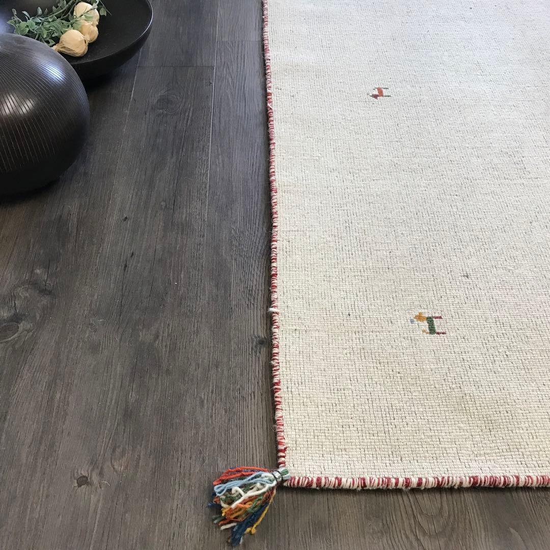 一点限り 201x246cm 3畳 ギャッベ ギャベ ラグ ラグマット 1wh