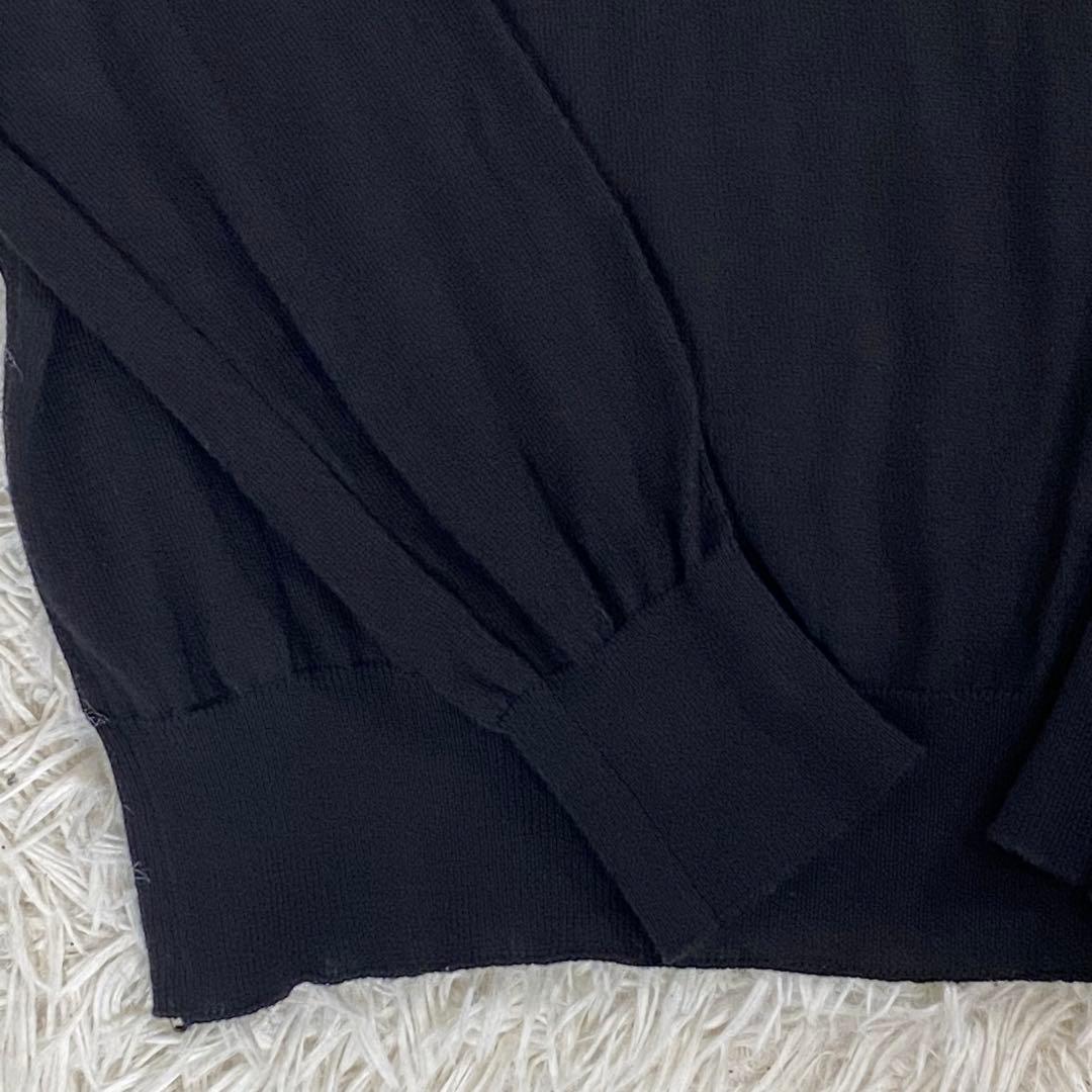 【美品】イタリア製 BEAMSf コットンニット ビームスエフ　ブラック　長袖