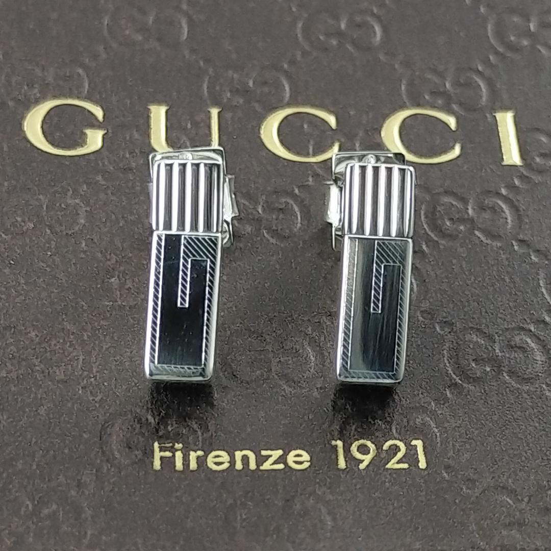 ★SALE★【GUCCI】オールドグッチ　ブロック　ピアス　1547