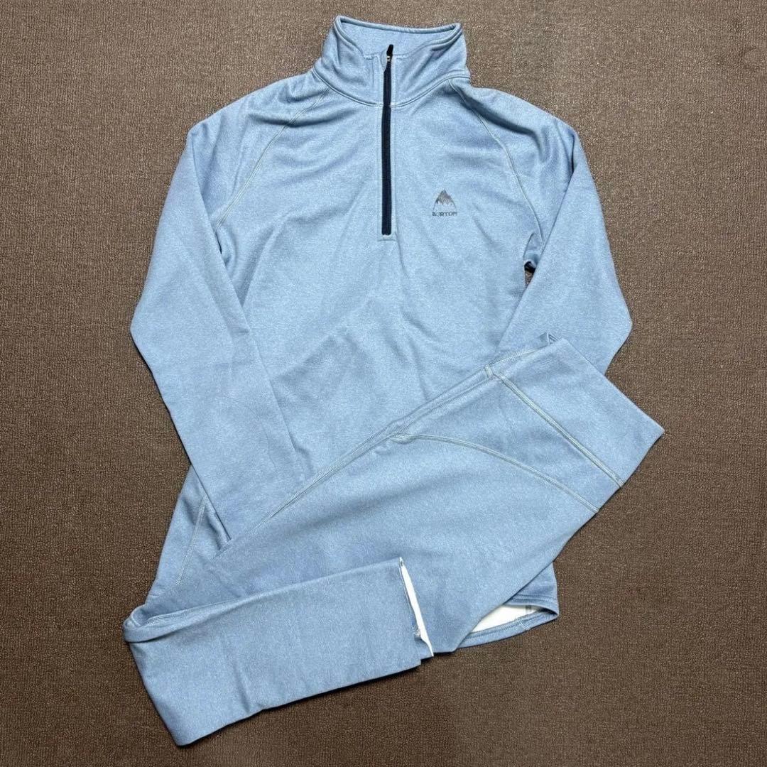 【新品】バートン ヘビーウェイトXベースレイヤー上下 XS ブルー