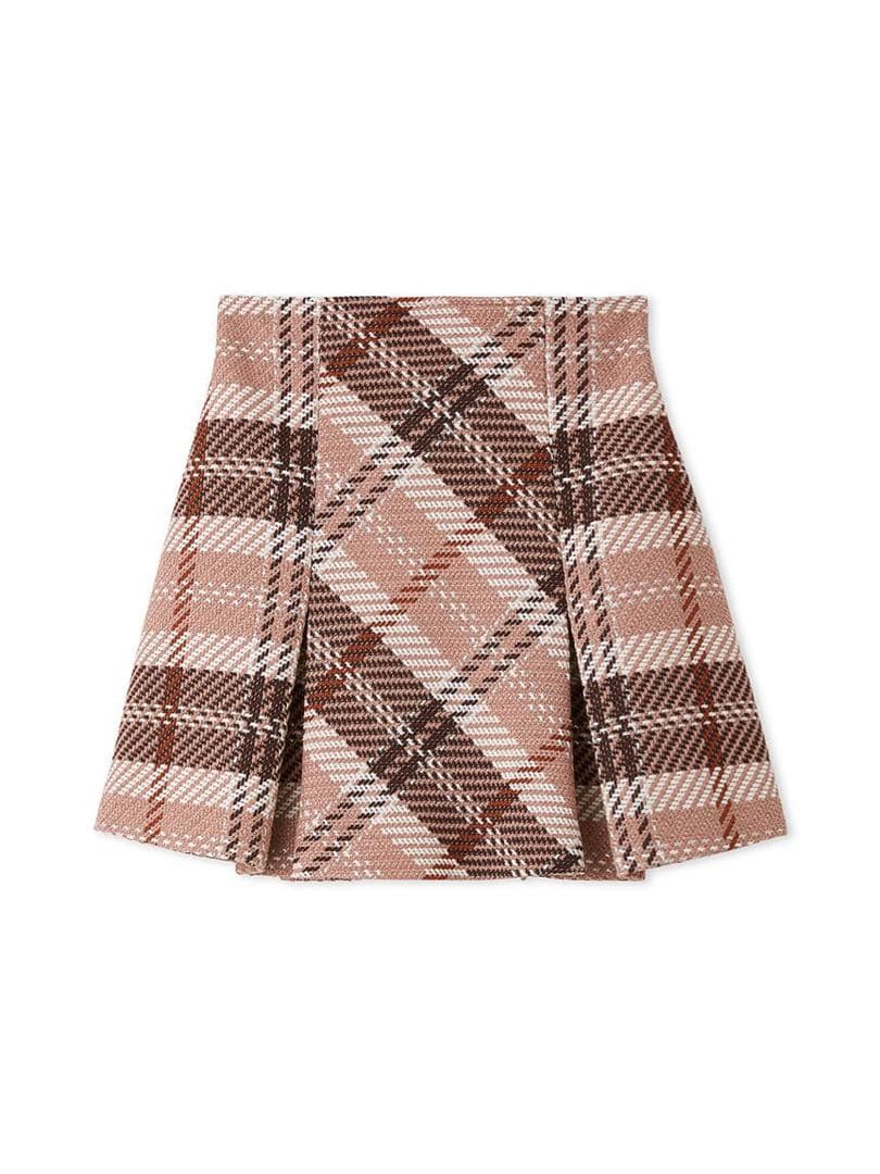 SNIDEL スナイデル　ロービングチェックミニスカート