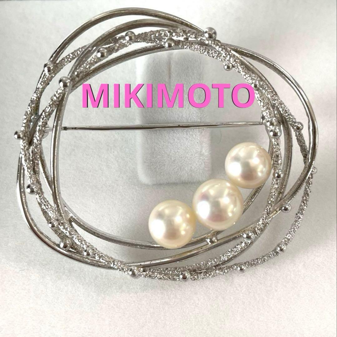 ミキモト　パールブローチ　入学式　卒業式　ブランド　刻印　コサージュ　シルバー製