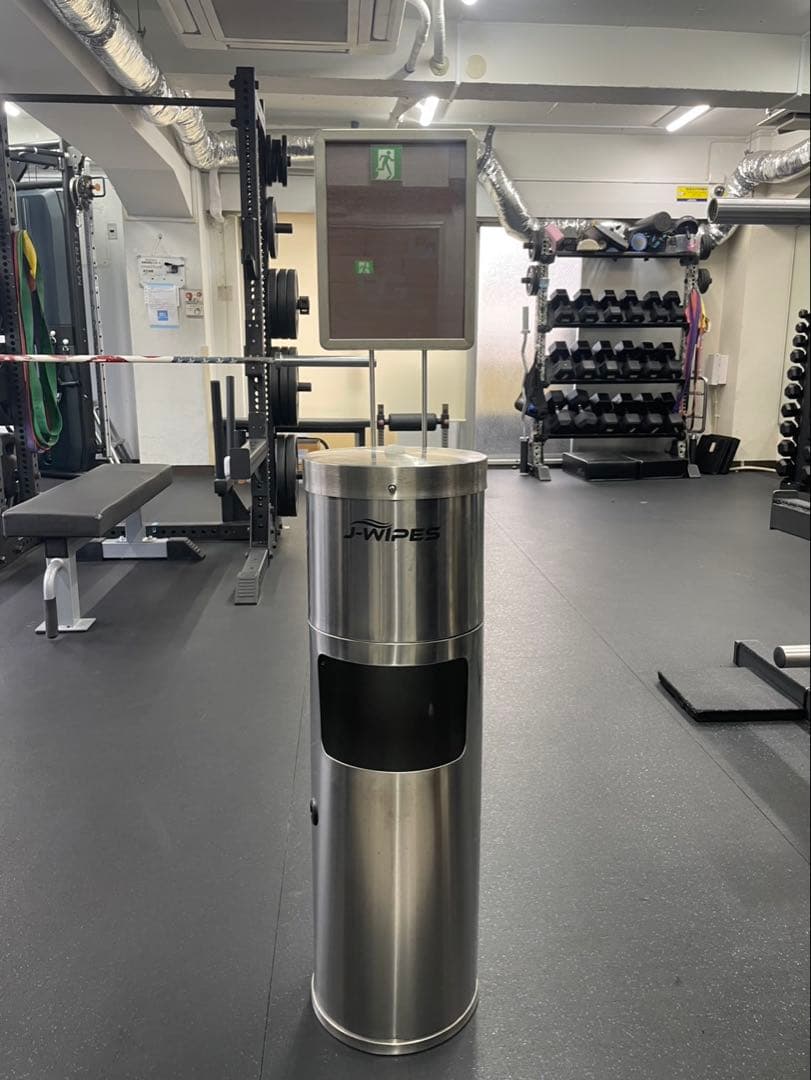 J-WIPES ゴミ箱付きフロアディスペンサー シルバー｜除菌シートスタンド