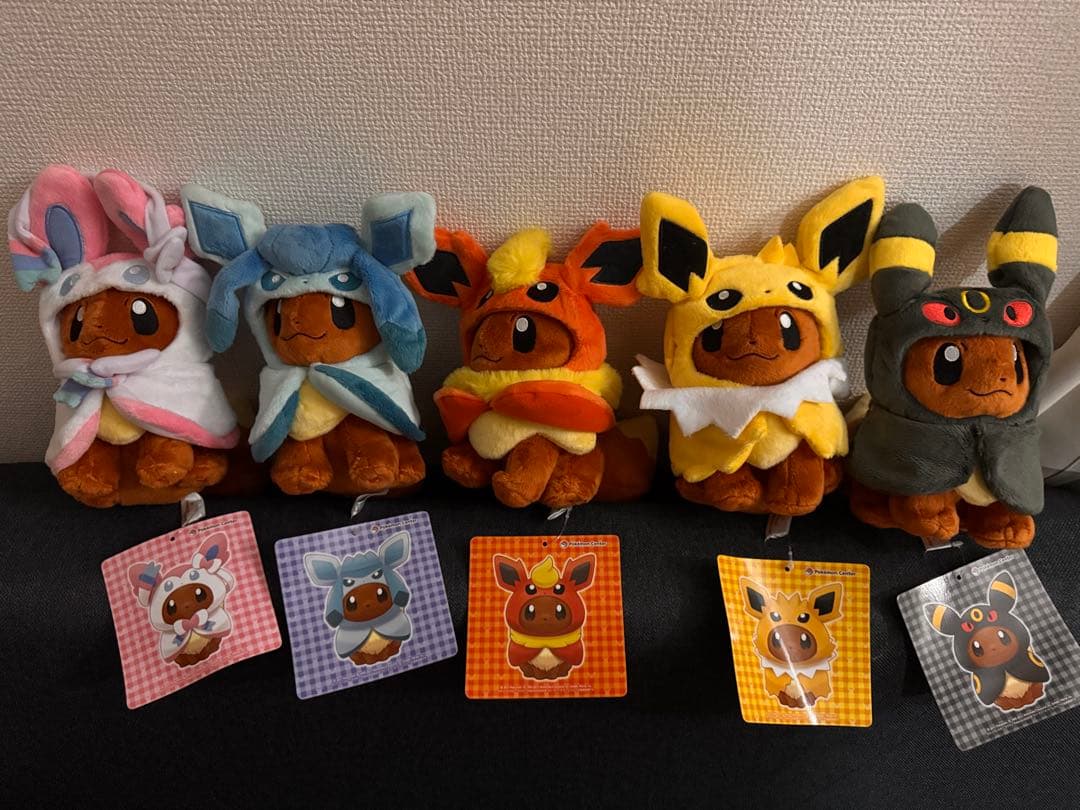 ポケモン イーブイ マスコット ポンチョシリーズ ５体セット ラスト