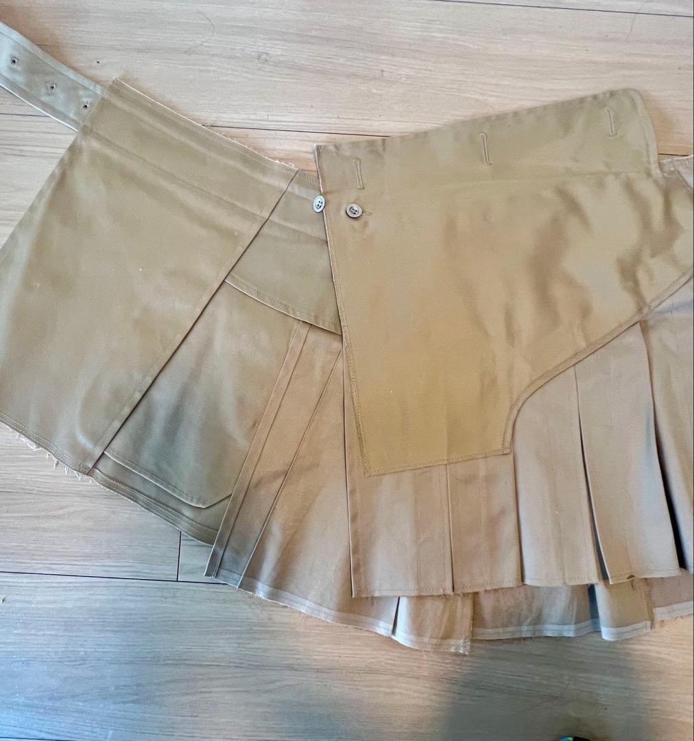 JUNYA WATANABE ベージュ プリーツスカート XS