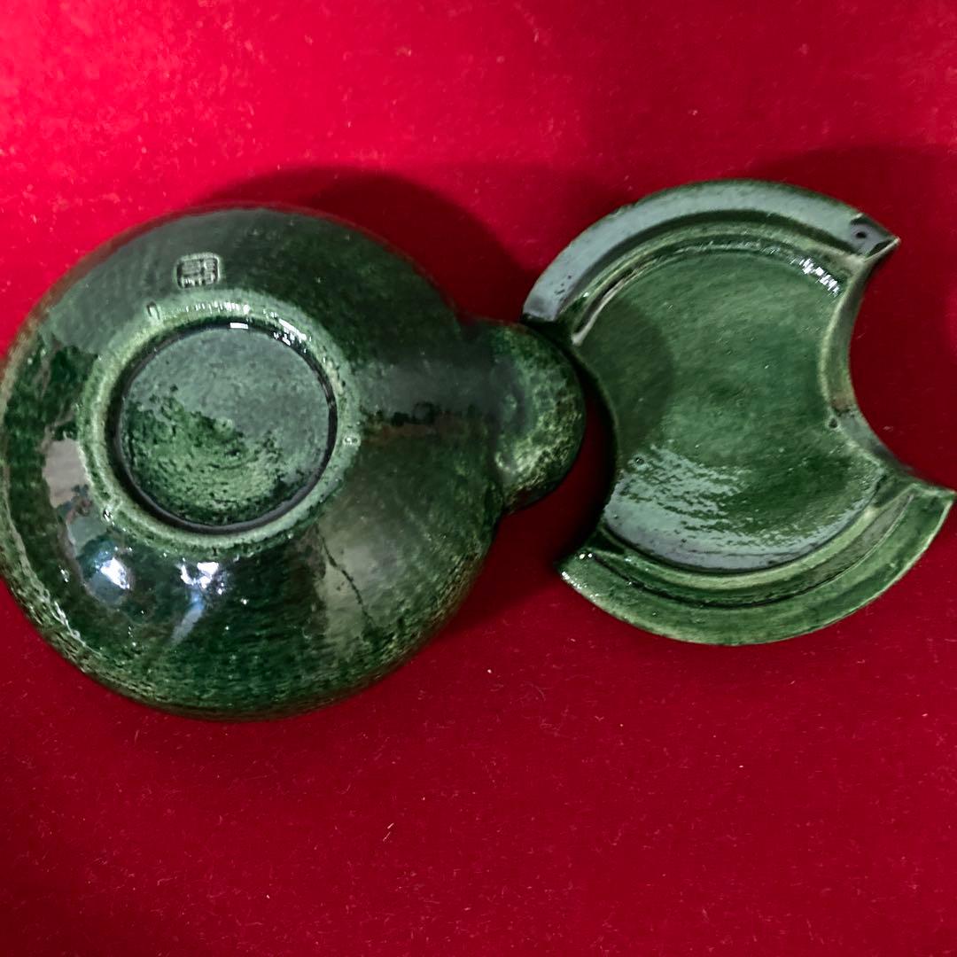 茶道　夜咄　短溪　雀瓦3点