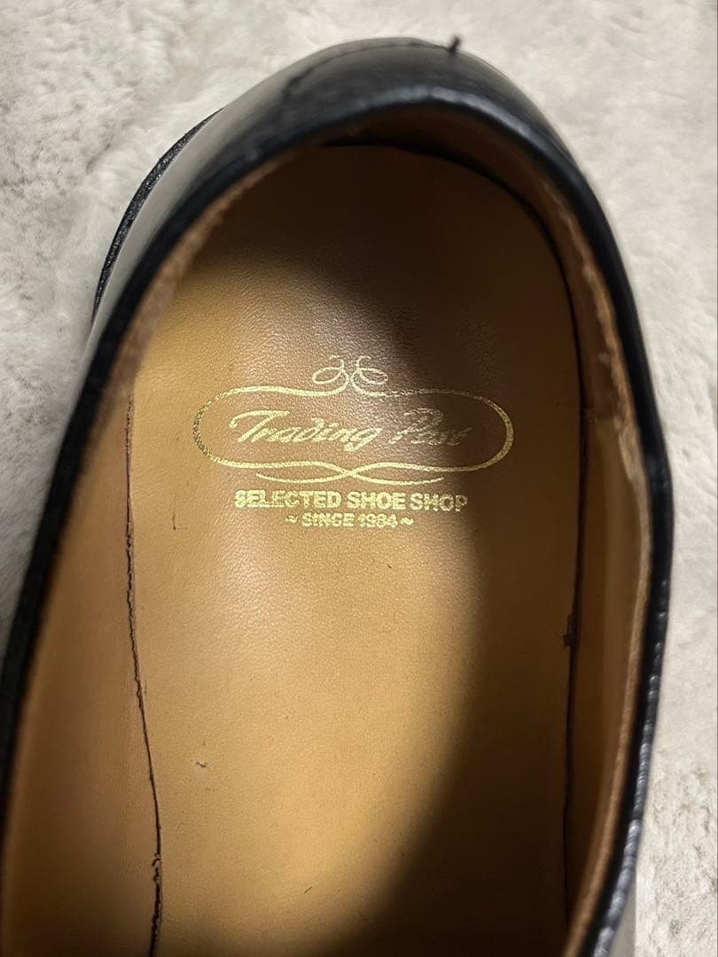 Trading post/Uチップレザーシューズ/size7/黒/2102