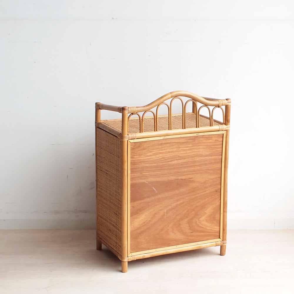 ビンテージ ラタンのチェスト 引出し 籐 レトロ ZR24200