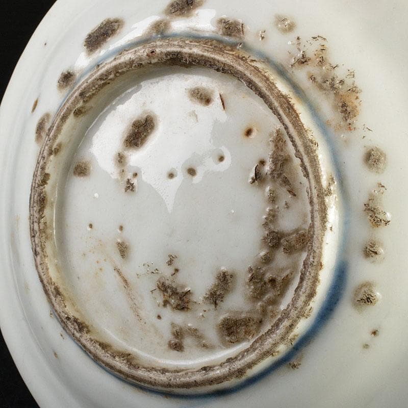 中国　呉須染付　神獣花卉文盤　皿　N　6811