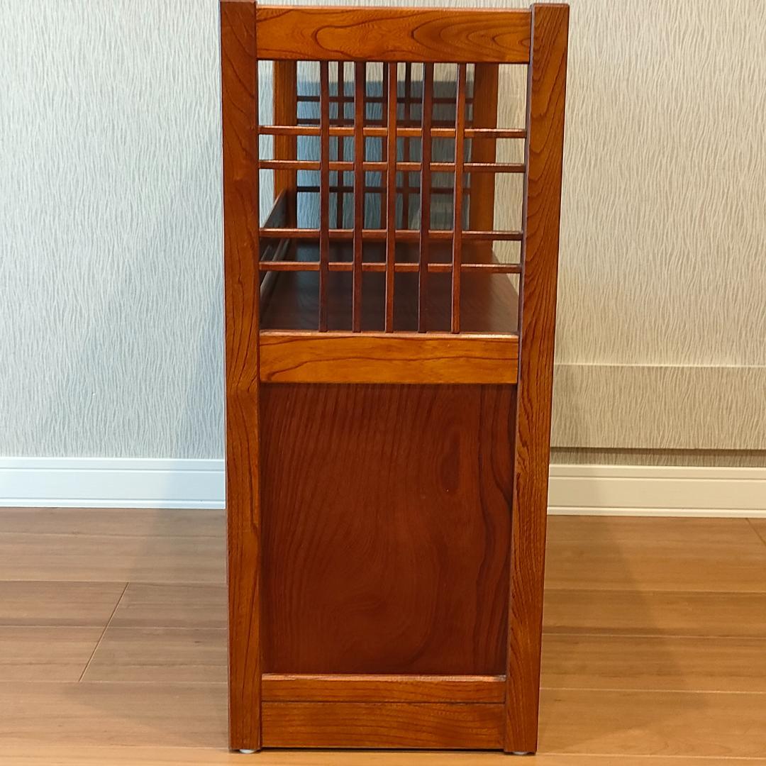 カリモク　和　チェスト　茶箪笥　欅　飾り棚