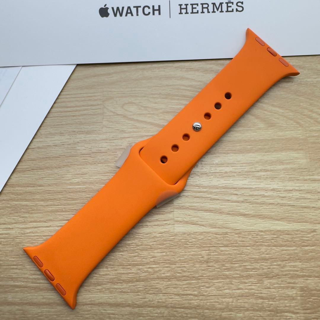2761 未使用　Apple Watch エルメス　オレンジ　ラバーバンド