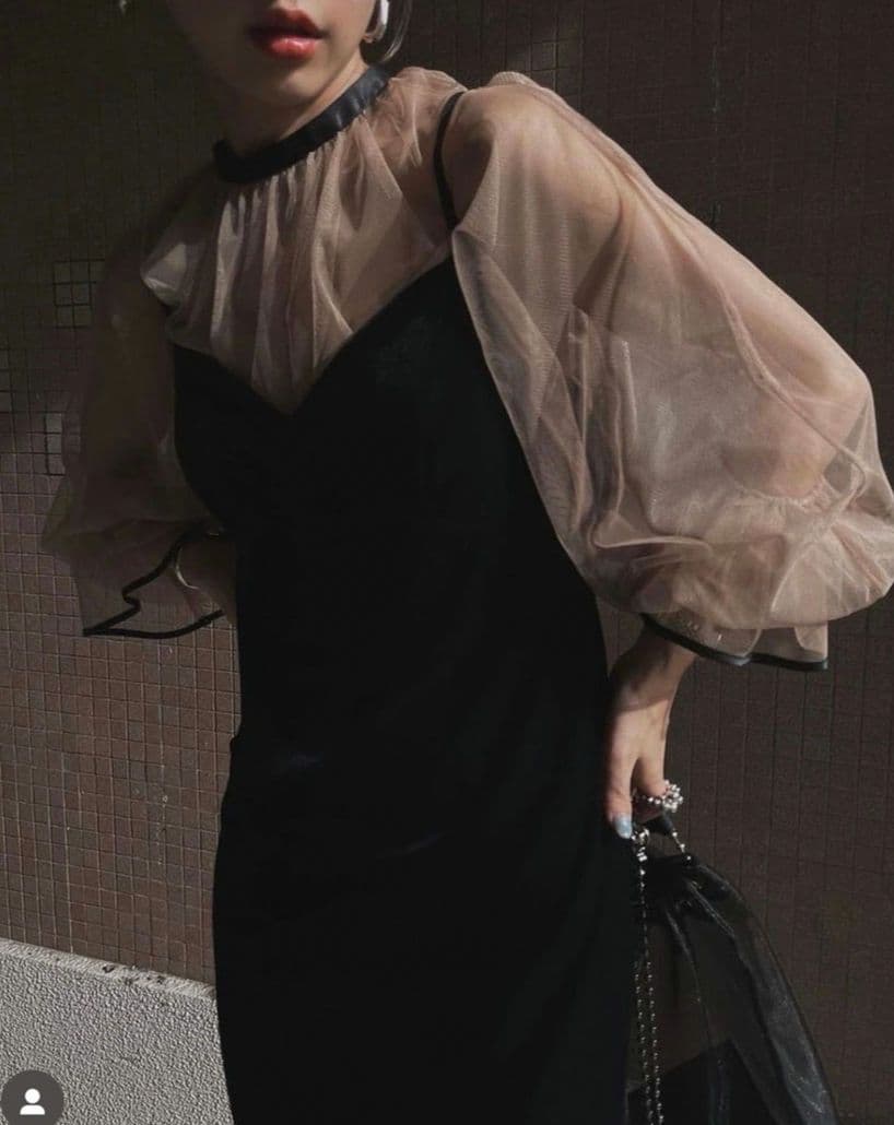 Ameri アメリ MANY WAY AIRY VEIL DRESS ベロア生地