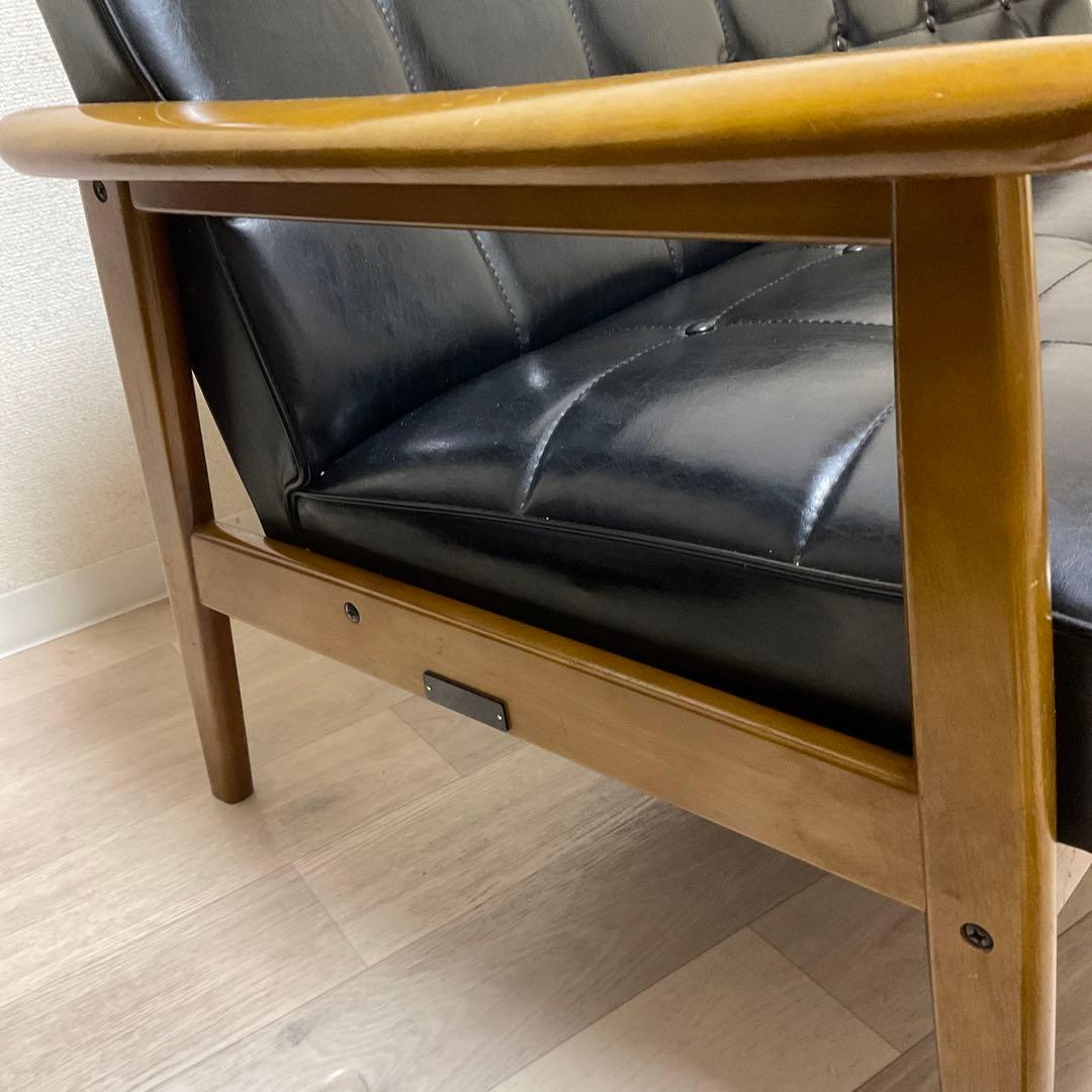 美品　カリモク60 ２人掛けソファ　2シーター ブラック　黒