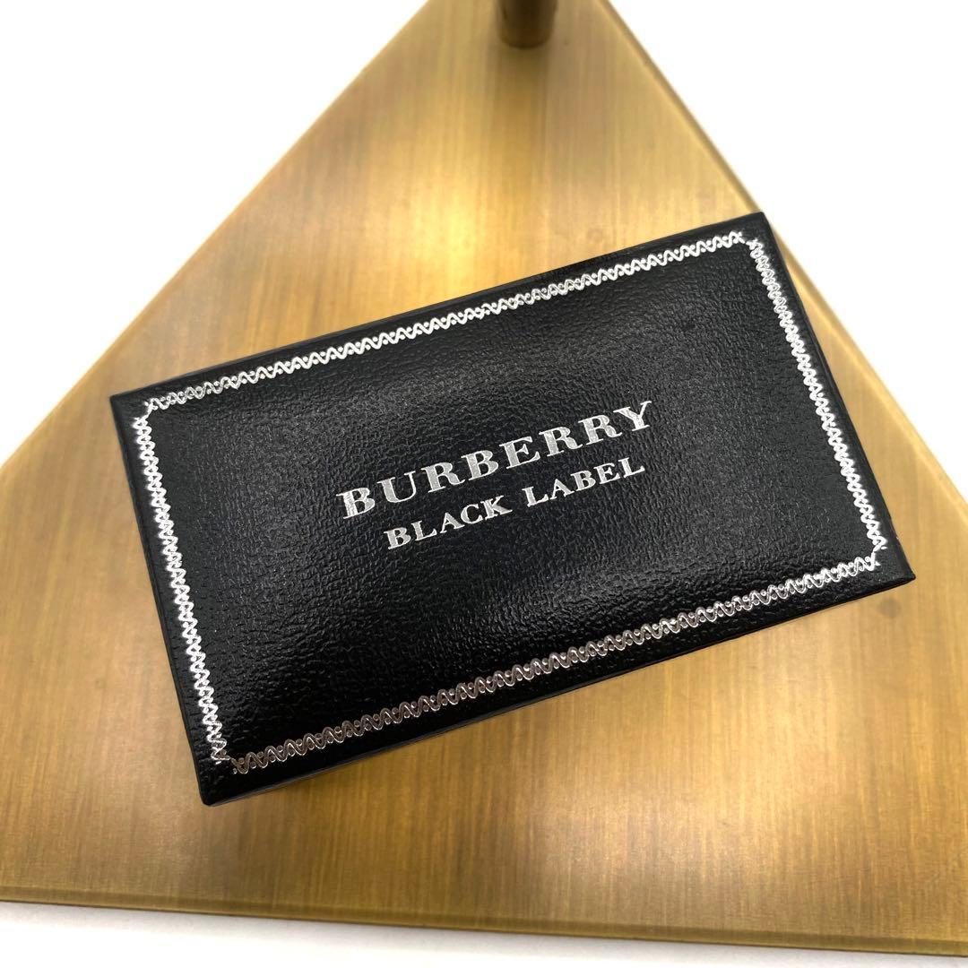 極美品　BURBERRY BLACK LABEL ネクタイピン　シルバー　箱付き