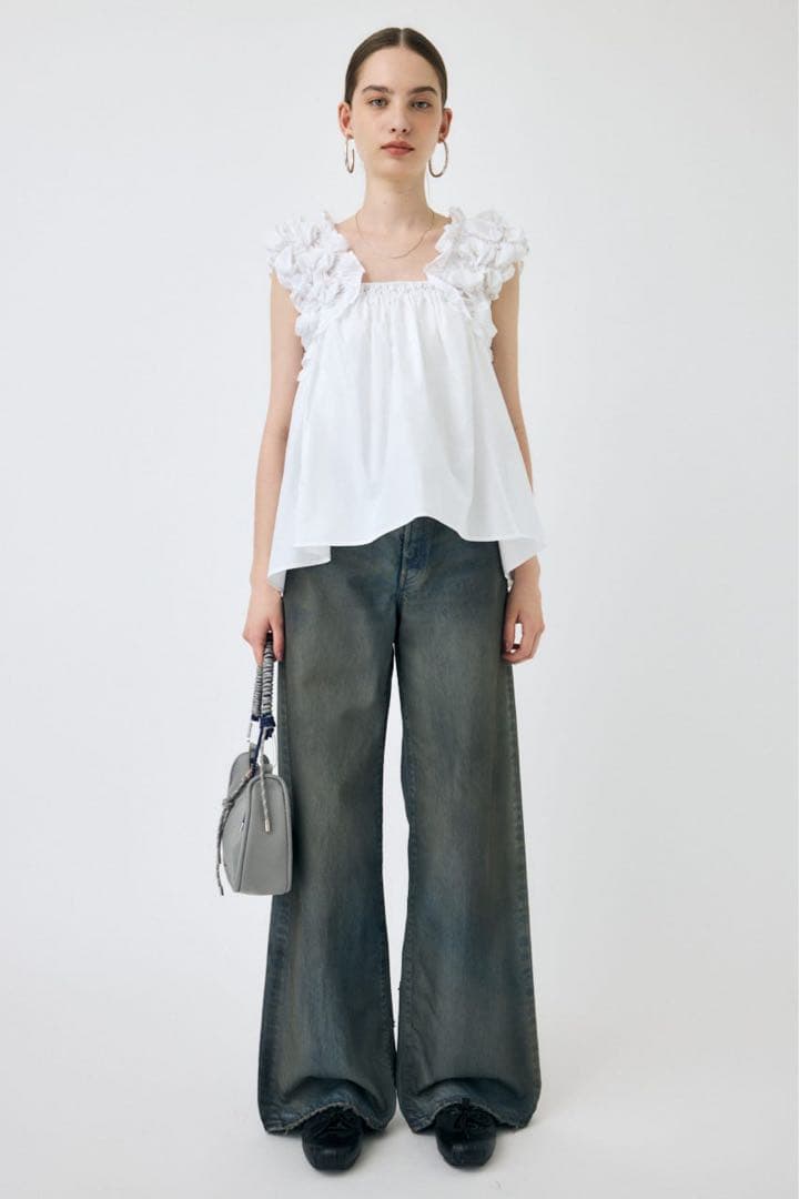 MOUSSY SHOULDER FRILLS トップス　マウジー　完売品