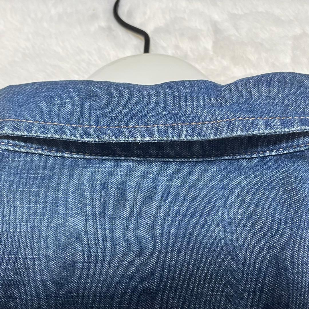 ローレンラルフローレン　デニムシャツワンピース リボン　ベルト マキシ丈