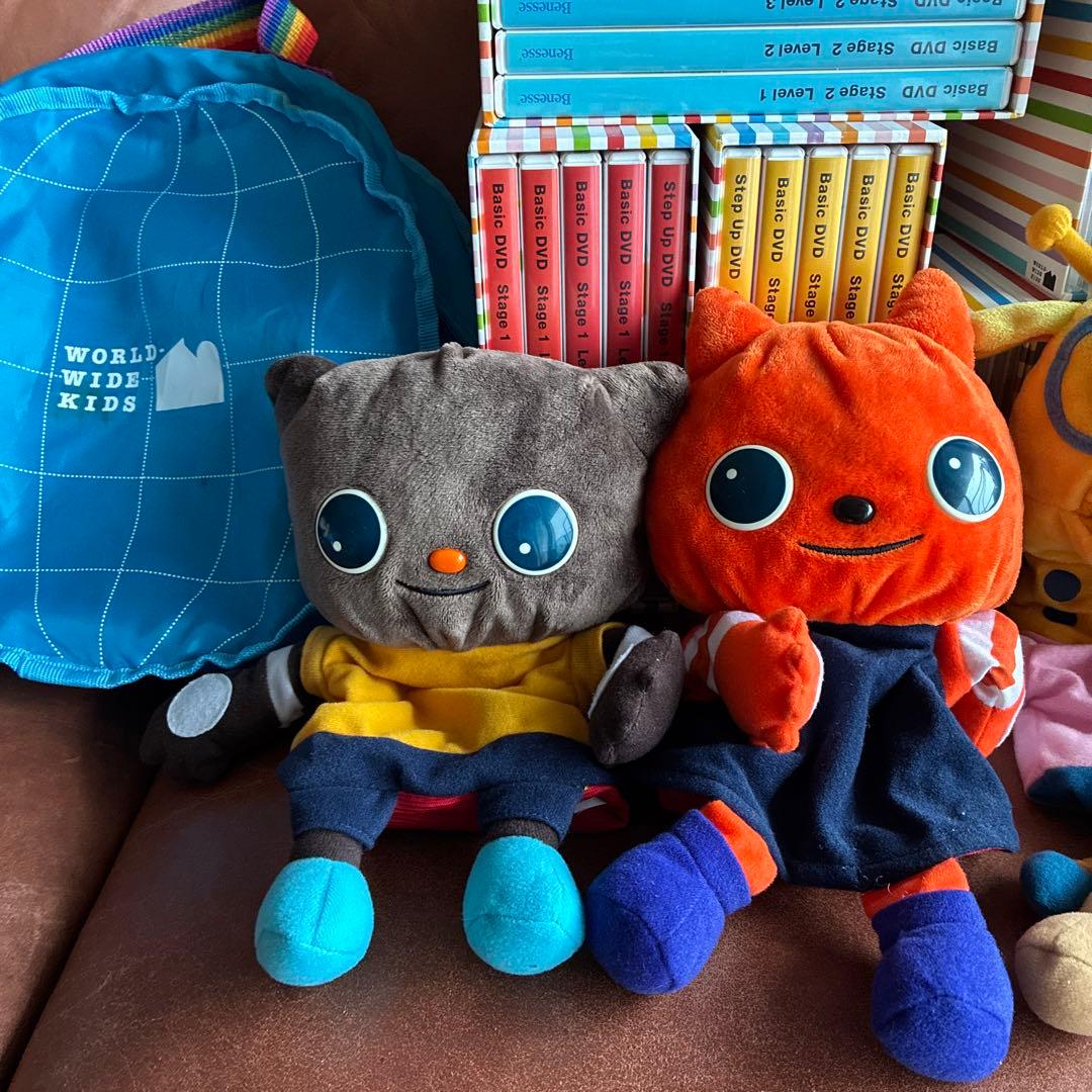 幼児英語教材ワールドワイドキッズ　DVD・CD ・CD-ROM パペット付き