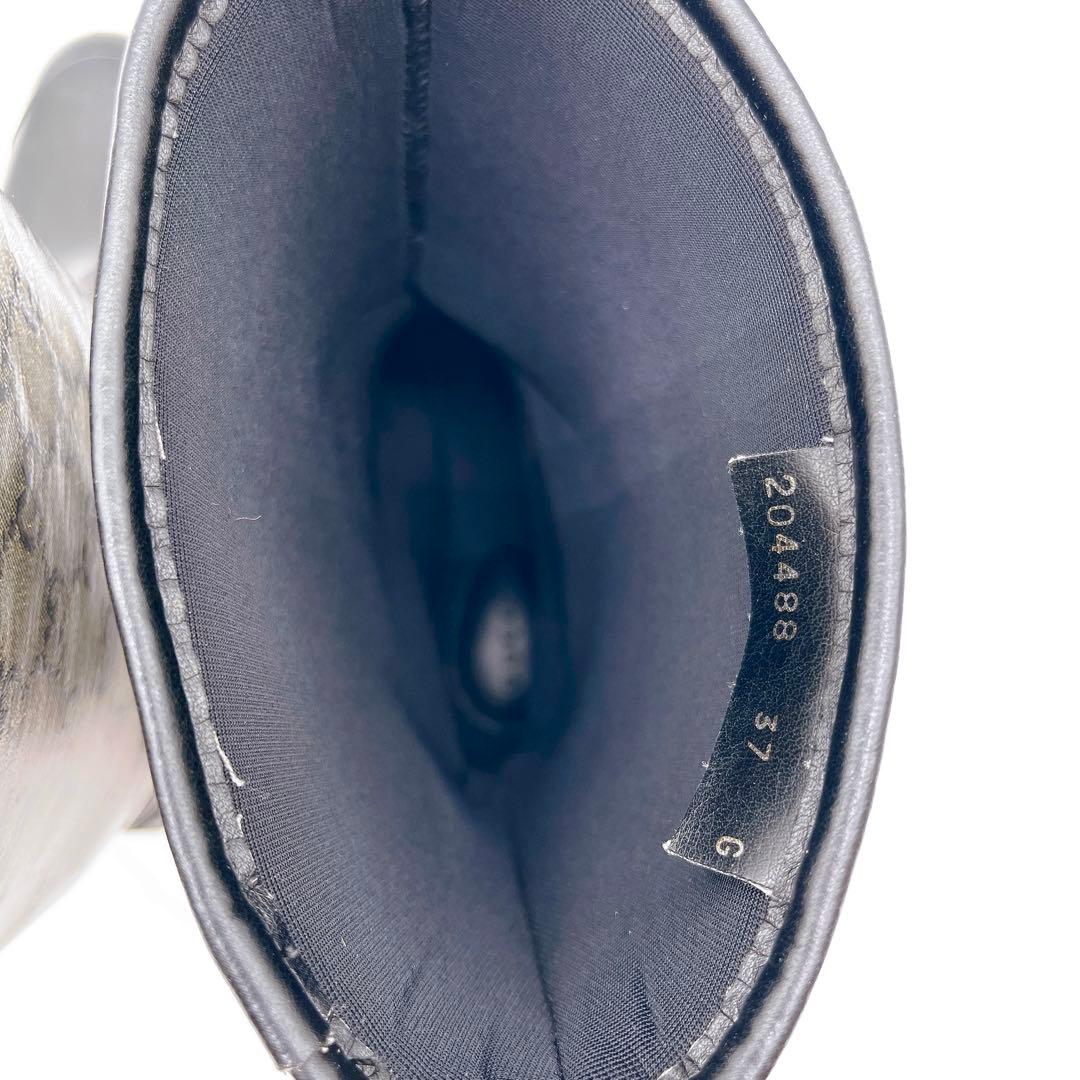 【GUCCI】グッチ GGスプリーム レインブーツ size37 箱付き