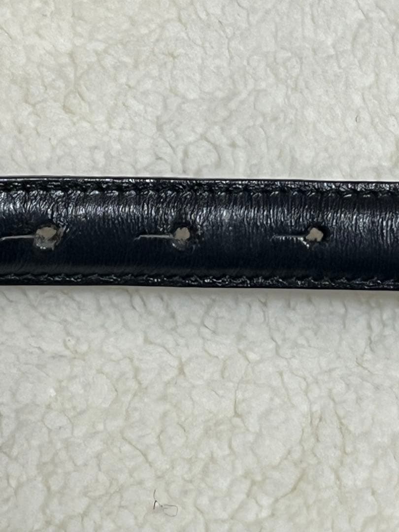 GUCCI グッチ　ブラックレザー ベルト　ゴールド　ダブルGロゴ