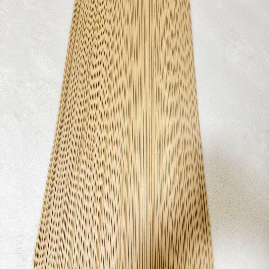 美品✨PLEATS PLEASE プリーツ　ロングワンピース　スリット　ベージュ