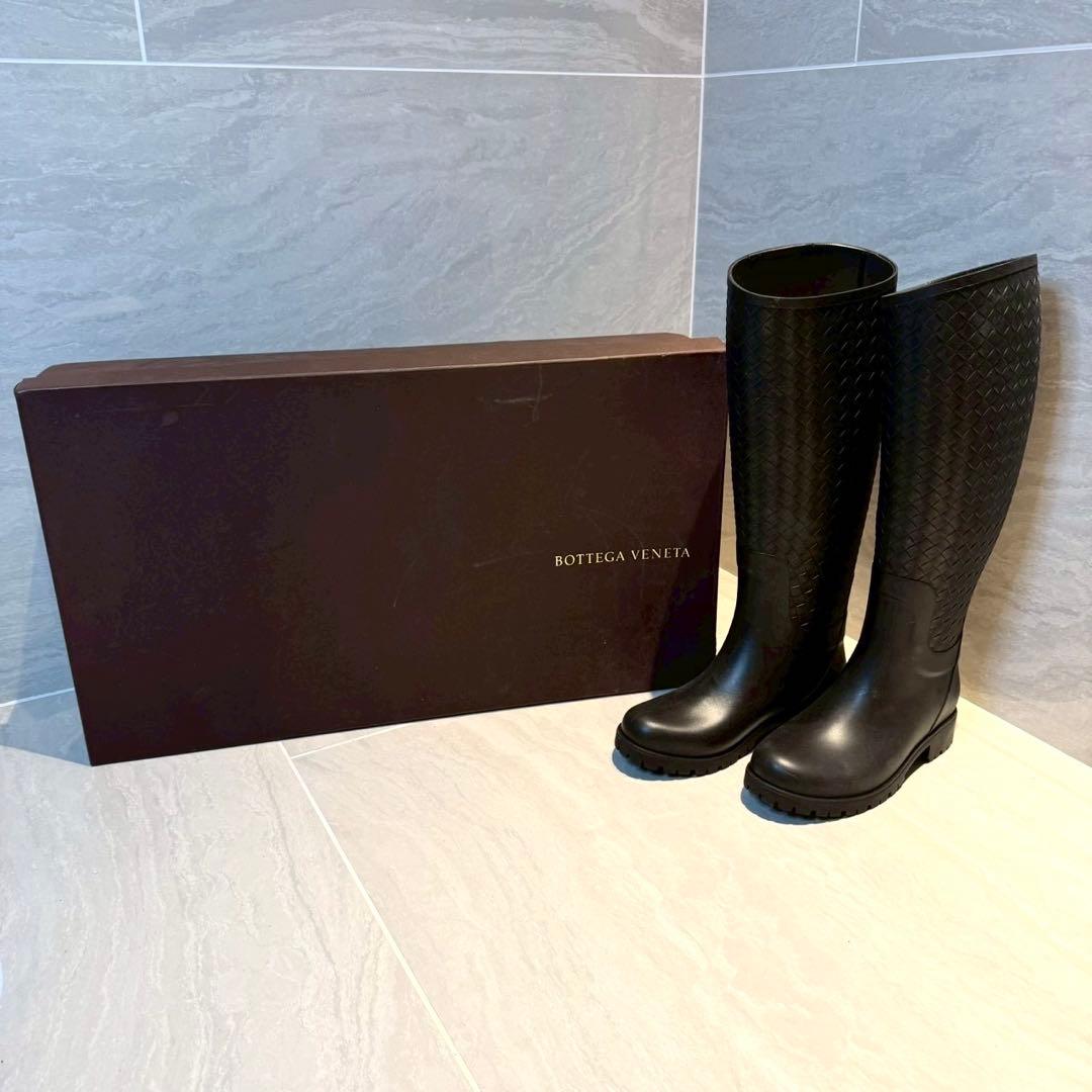 リ*ン様 【美品】 BOTTEGA VENETA ロングブーツ レインブーツ　3