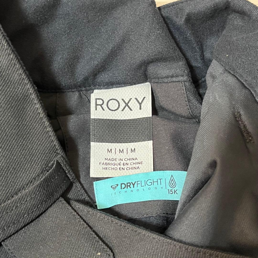 ROXY ロキシー スノーボードウェア スキーウェア 上下セット 花柄 黒 M