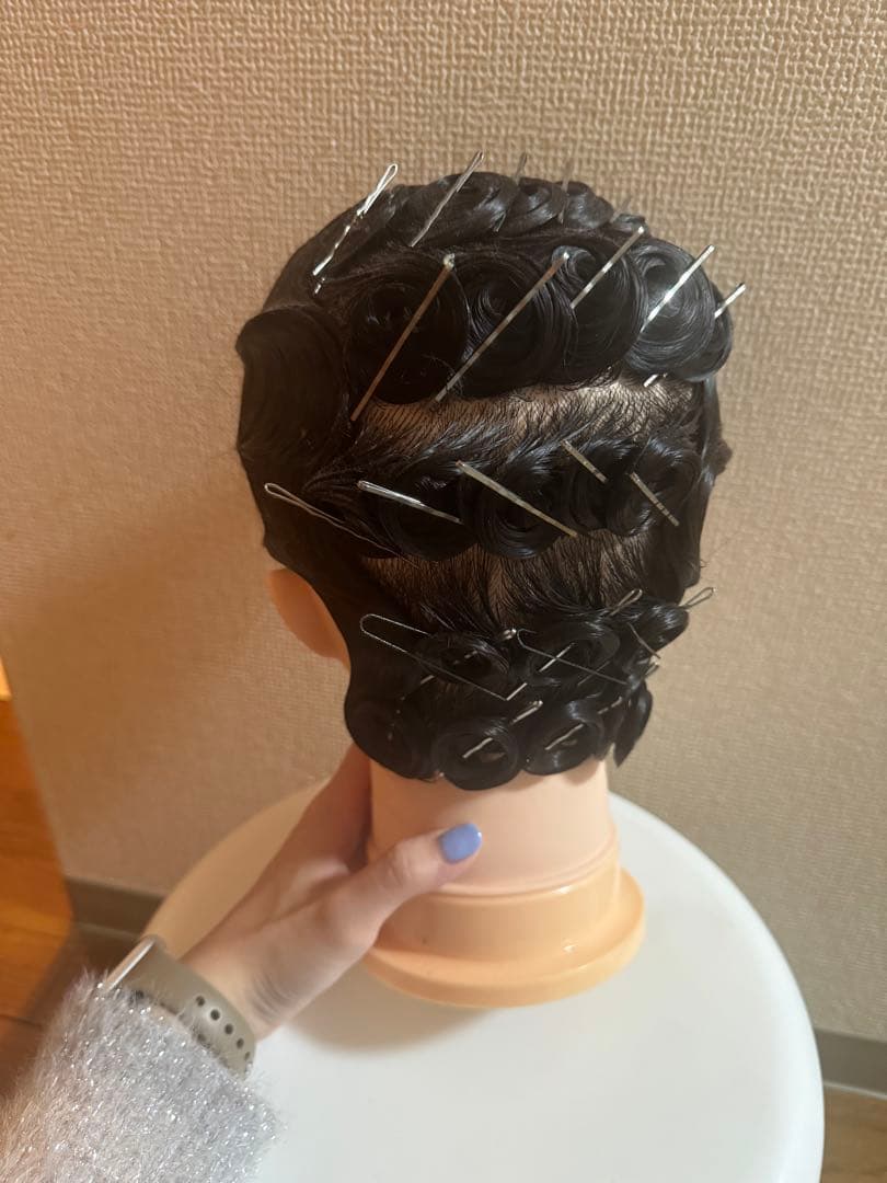 美容師国家試験合格オールウェーブウィッグ