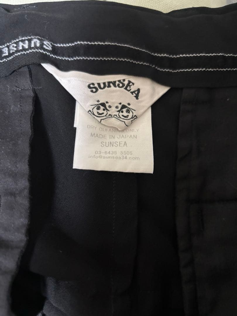 SUNSEA SNM-BLUE w/耳 STRAIGHT PANTS サイズ2