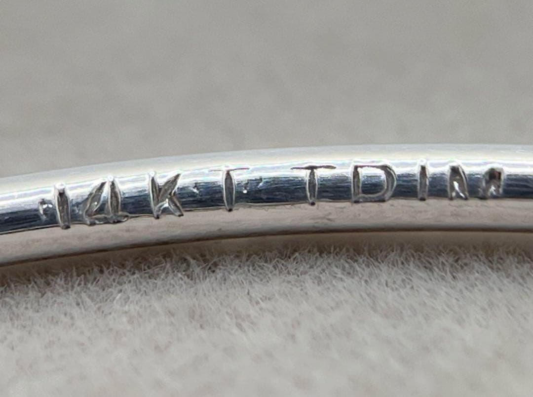 c225 オールドティファニー　ダブルフック　バングル　k14 シルバー　925