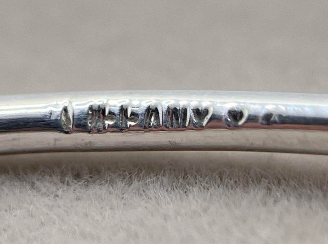 c225 オールドティファニー　ダブルフック　バングル　k14 シルバー　925