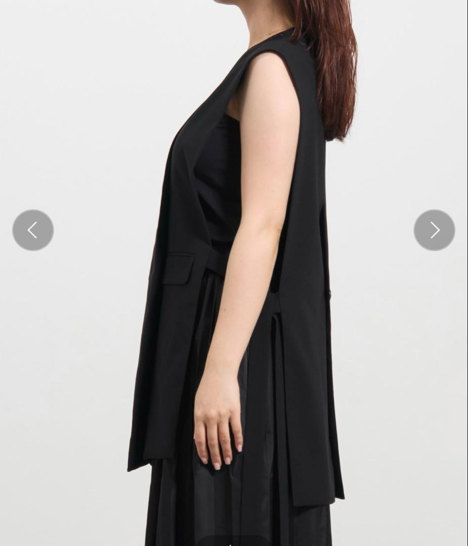 ENFOLD CACHE-COEUR OPEN VEST 38 黒