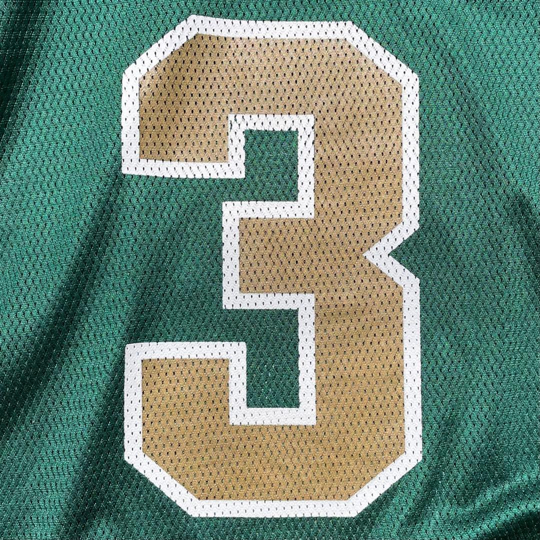 adidas × ノートルダム大学 アメフト 緑×金 大きめ 古着 ゲームシャツ