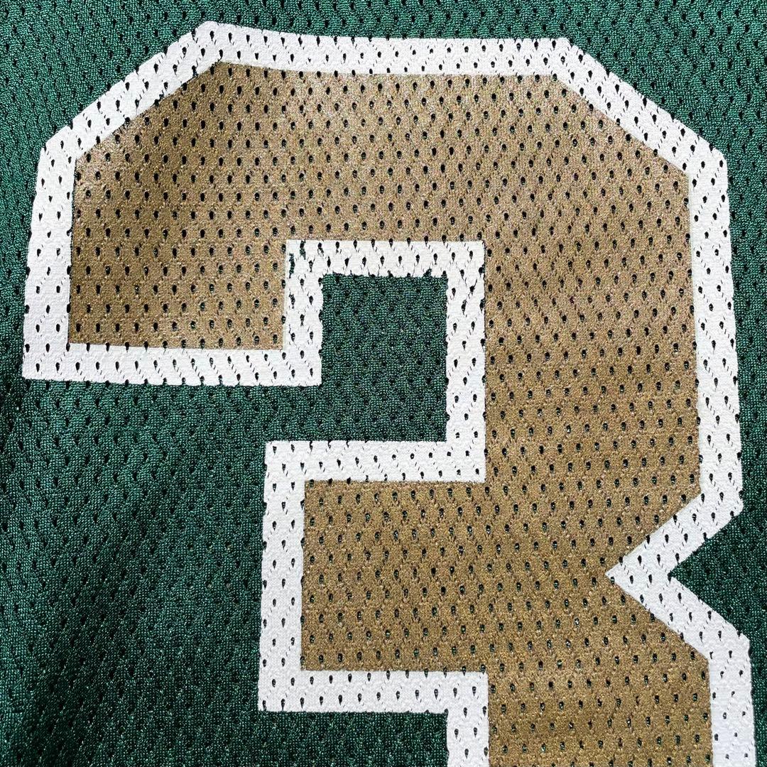 adidas × ノートルダム大学 アメフト 緑×金 大きめ 古着 ゲームシャツ