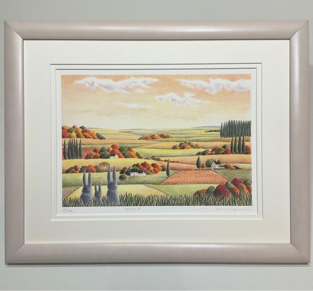 絵画・額縁・版画・渡辺 美香子・新品未使用・可愛い・美術品・インテリア・雑貨