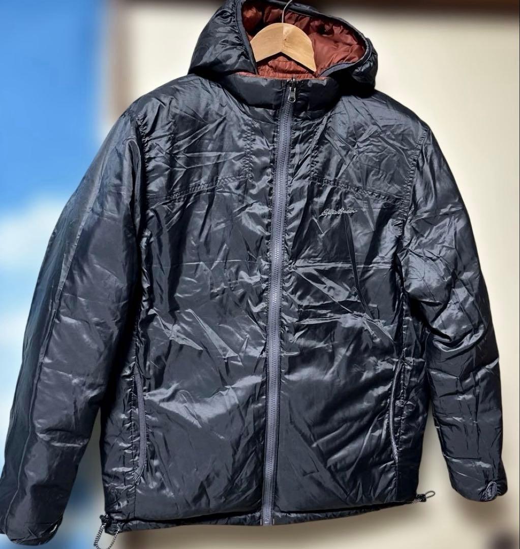 Eddie Bauer(エディーバウアー)リバーシブルフーデットダウンジャケット
